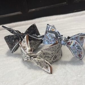 Set of Three Paisley Bow Headbands